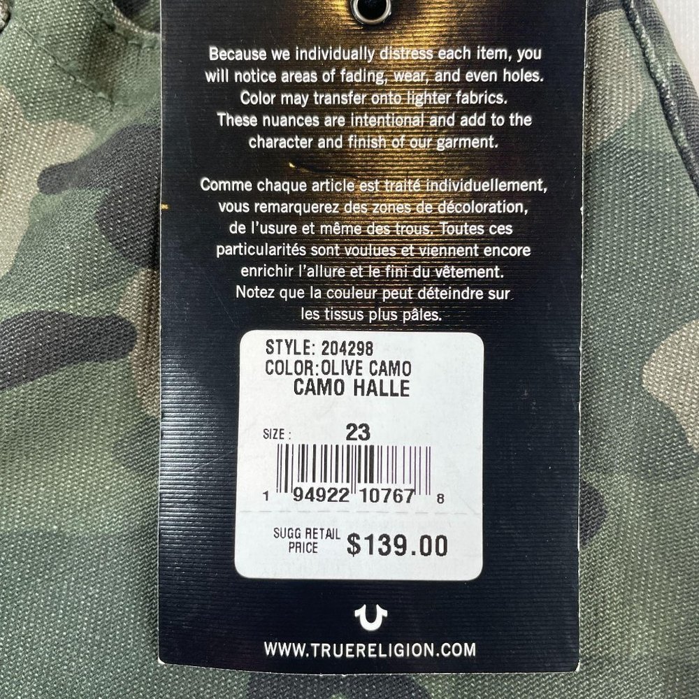 True Religion Women's Halle Camo Skinny Jeans - Picture 9 of 15